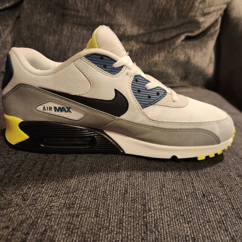 Nike Air Max Sneakers in Gray, Blue, and Yellow
